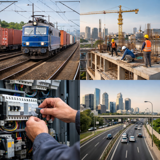 logistică, construcții, energie și infrastructură